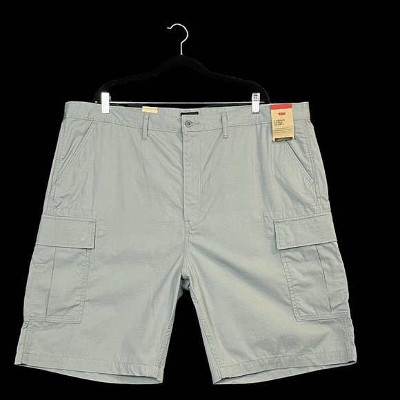 Levis Mens Carrier Cargo Shorts Size 44-47 Gray 100% Cotton Casual